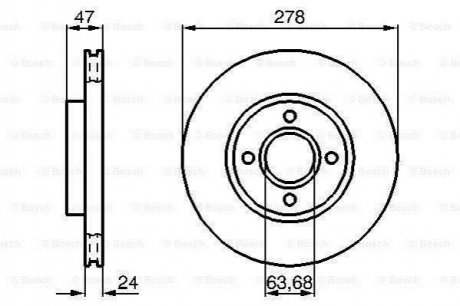 Гальмівний диск Ford Scorpio, Mondeo BOSCH 0986478427