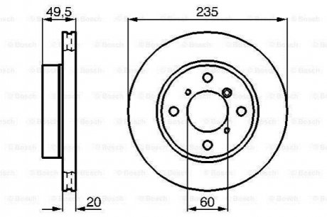 Диск гальмівний BOSCH 0 986 478 450