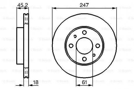 Тормозной диск Nissan Almera BOSCH 0986478459