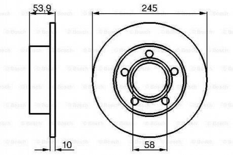 Диск тормозной задн. AUDI A6 quttro 97-04 (245*10) Audi A6 BOSCH 0986478461