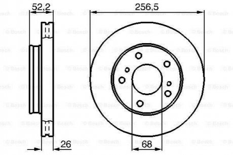 NISSAN Гальмівний диск пер. Serena BOSCH 0986478485