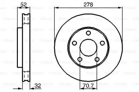 Купить OPEL Диск тормозной передний SINTRA 97 BOSCH 0986478486 (фото1) подбор по VIN коду, цена 1438 грн.