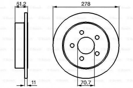 OPEL Диск тормозной задний Sintra 96-99 BOSCH 0986478487