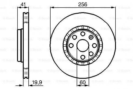 Тормозной диск передн.OPEL Astra/Corsa/Vectra/Tigra Opel Vectra, Astra, Corsa BOSCH 0986478535