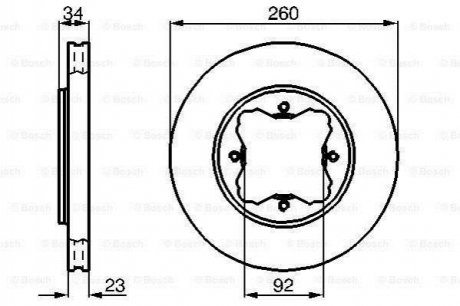 Гальмівний диск Honda Accord, Civic BOSCH 0986478568