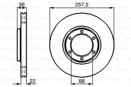 Купить Диск тормозной Opel Frontera BOSCH 0 986 478 596 (фото1) подбор по VIN коду, цена 1093 грн.
