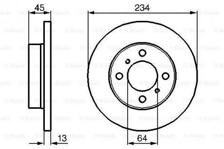 A_Тормозной диск - снят с выр-ва BOSCH 0986478636