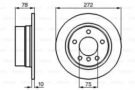 Гальмівний диск BMW E36 BOSCH 0986478641