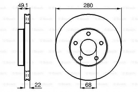 Купити ДИСК ГАЛЬМIВНИЙ ПЕРЕДНIЙ NISSAN MAXIMA 3.0I HJ30 12/88- Nissan Maxima BOSCH 0986478833 (фото1) підбір по VIN коду, ціна 1762 грн.