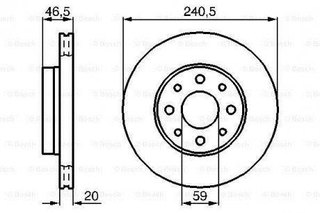 Купить Тормозной диск BOSCH 0986478878 (фото1) подбор по VIN коду, цена 1101 грн.