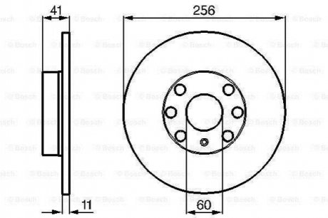 Диск тормозной передний OPEL Astra Opel Astra BOSCH 0986478880