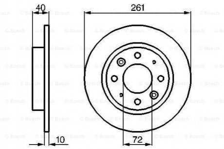 Диск тормозной KIA Clarus, Carens BOSCH 0 986 479 018