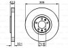 Купить Тормозной диск пер. PEUGEOT 607 3.0 v6 Peugeot 607 BOSCH 0986479027 (фото1) подбор по VIN коду, цена 1805 грн.