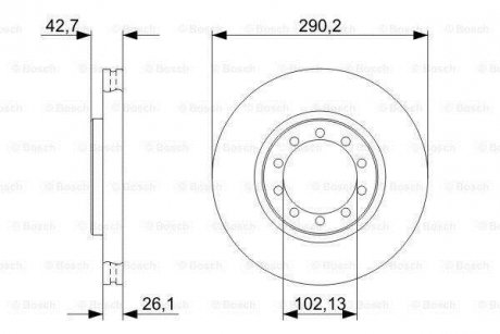 Тормозной диск Renault Master BOSCH 0986479342