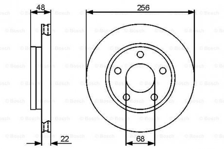 Диск торм. зад. AUDI A4 -00 Audi A4, Volkswagen Passat BOSCH 0986479463