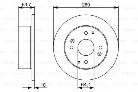 Купить Диск тормозной Honda Accord BOSCH 0 986 479 504 (фото1) подбор по VIN коду, цена 1177 грн.