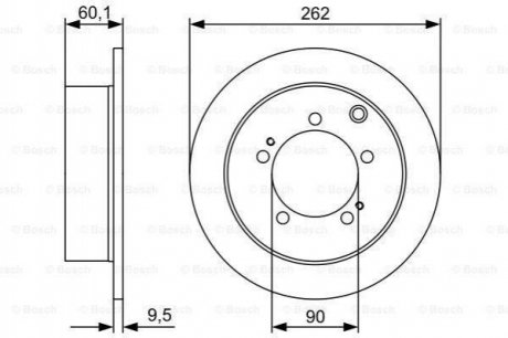 MITSUBISHI Диск тормозной Pajero Pinin 1,8-2,0GDI -07 BOSCH 0986479512