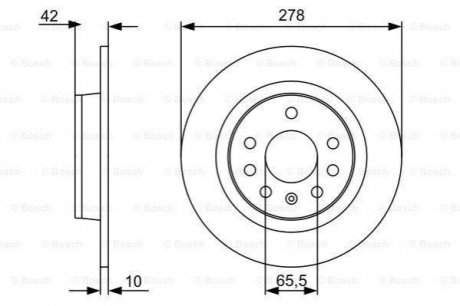 Диск тормозной Opel Zafira, Astra BOSCH 0 986 479 515