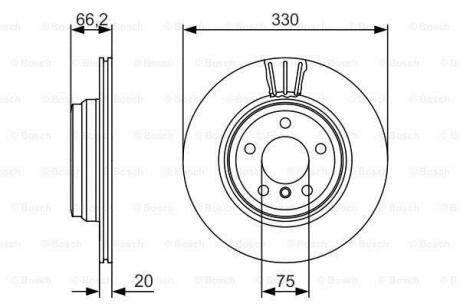 BMW Диск гальмівний задн. 3/F30, 4/F33 BOSCH 0986479622
