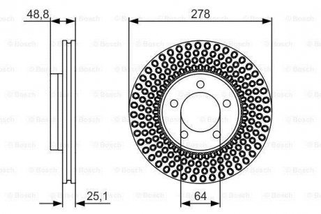 Диск торм. пер. VOLVO V40 12- Volvo V40 BOSCH 0986479699