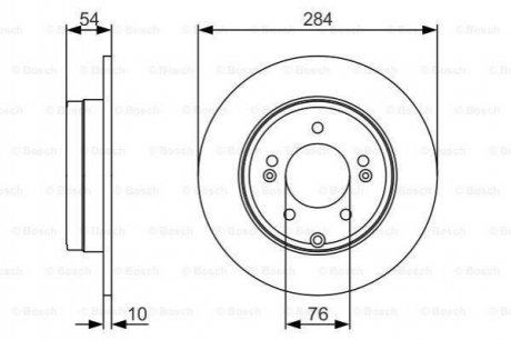 Гальмівний диск Hyundai Sonata, KIA Optima BOSCH 0986479A45