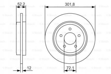 Купити Гальмівний диск BOSCH 0986479A53 (фото1) підбір по VIN коду, ціна 1664 грн.