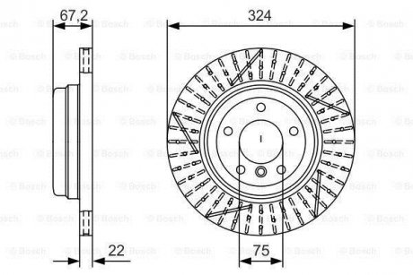 Гальмівний диск BMW E91, E90, E81, E87 BOSCH 0986479A78