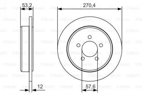 Диск тормозной зад. CHRYSLER PT BOSCH 0986479A80