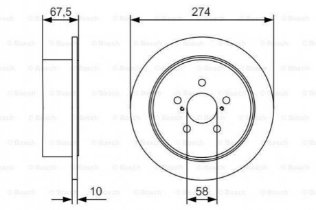 SUBARU Тормозной диск задн. Legacy 03- BOSCH 0986479A82