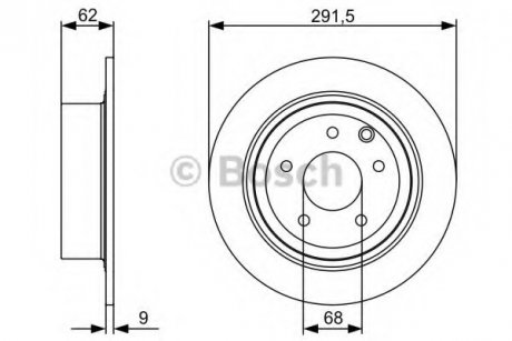 Гальмівний диск Nissan Qashqai, Teana, Juke BOSCH 0986479C60