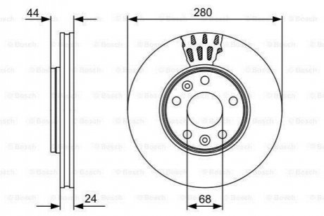 ДИСК тормозной передний BOSCH 0 986 479 C62