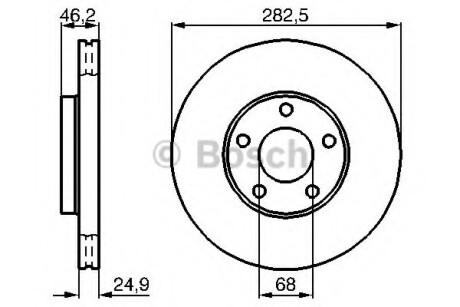 Гальмівний диск Volkswagen Passat BOSCH 0986479C81