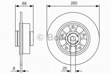 ДИСК тормозной задний COATED BOSCH 0 986 479 C87