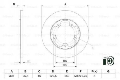 Диск тормозной BOSCH 0 986 479 F44