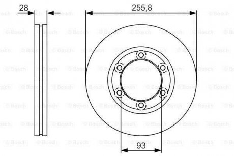 Диск тормоз.. MAZDA E Van 97- BOSCH 0986479R37