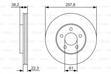 CHRYSLER Тормозной диск передн.Neon 94- BOSCH 0986479R56