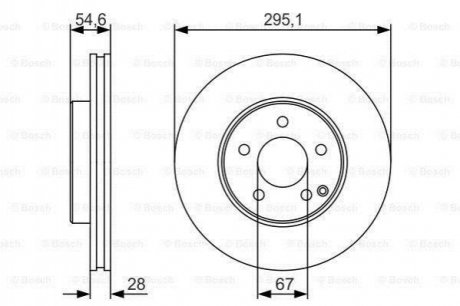 Гальмівний диск Mercedes S211, W211 BOSCH 0 986 479 R99