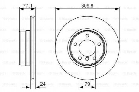 Гальмівний диск BMW E60, E61 BOSCH 0986479S29