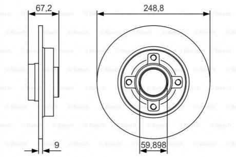 Тормозной диск BOSCH 0986479S42