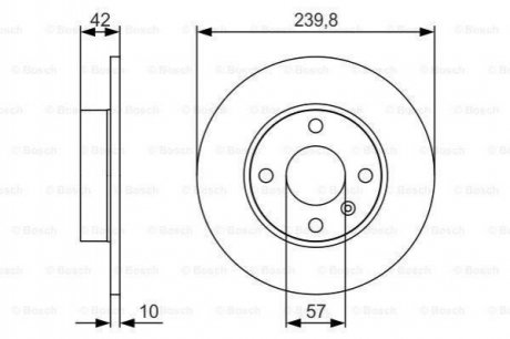 Купить Тормозной диск Opel Meriva, Astra BOSCH 0986479S52 (фото1) подбор по VIN коду, цена 654 грн.
