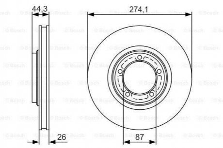 HYUNDAI Диск тормозной передн.H-1,Starex 97- Hyundai H-1, H100 BOSCH 0986479S79