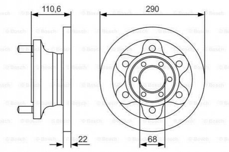 Купить IVECO Диск тормозной 35.10 96-99 BOSCH 0986479S95 (фото1) подбор по VIN коду, цена 3202 грн.