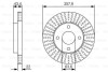 Купити Гальмівний диск Ford Focus BOSCH 0986479T66 (фото1) підбір по VIN коду, ціна 1066 грн.