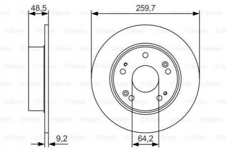 Тормозной диск Honda Accord BOSCH 0986479T81