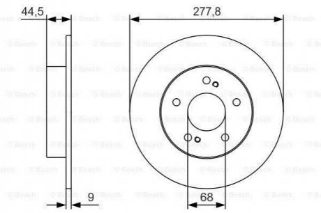 Купить Тормозной диск Nissan Maxima BOSCH 0986479T86 (фото1) подбор по VIN коду, цена 886 грн.