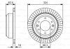 Купити Гальмівний диск Hyundai H-1 BOSCH 0986479U29 (фото1) підбір по VIN коду, ціна 2244 грн.