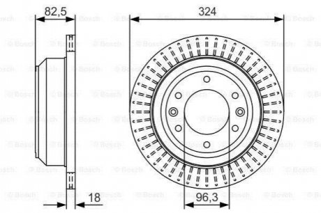 HYUNDAI Диск тормозной задний H-1 08- BOSCH 0986479U29