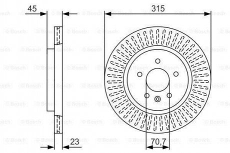 Купить Диск тормозной Opel Zafira BOSCH 0 986 479 U65 (фото1) подбор по VIN коду, цена 1595 грн.