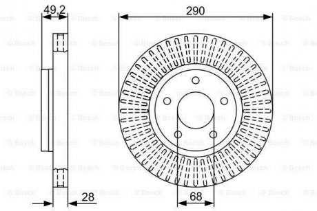 Диск торм. пер. Nissan Quest 03- BOSCH 0986479V48