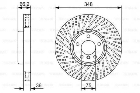 Купити BMW Диск гальмівний перед..F10,6,7F 01 10- BMW F10, F13, F01, F04, F11, F12, F07, F06 BOSCH 0986479W19 (фото1) підбір по VIN коду, ціна 3915 грн.